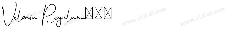 Velonia Regular字体转换
